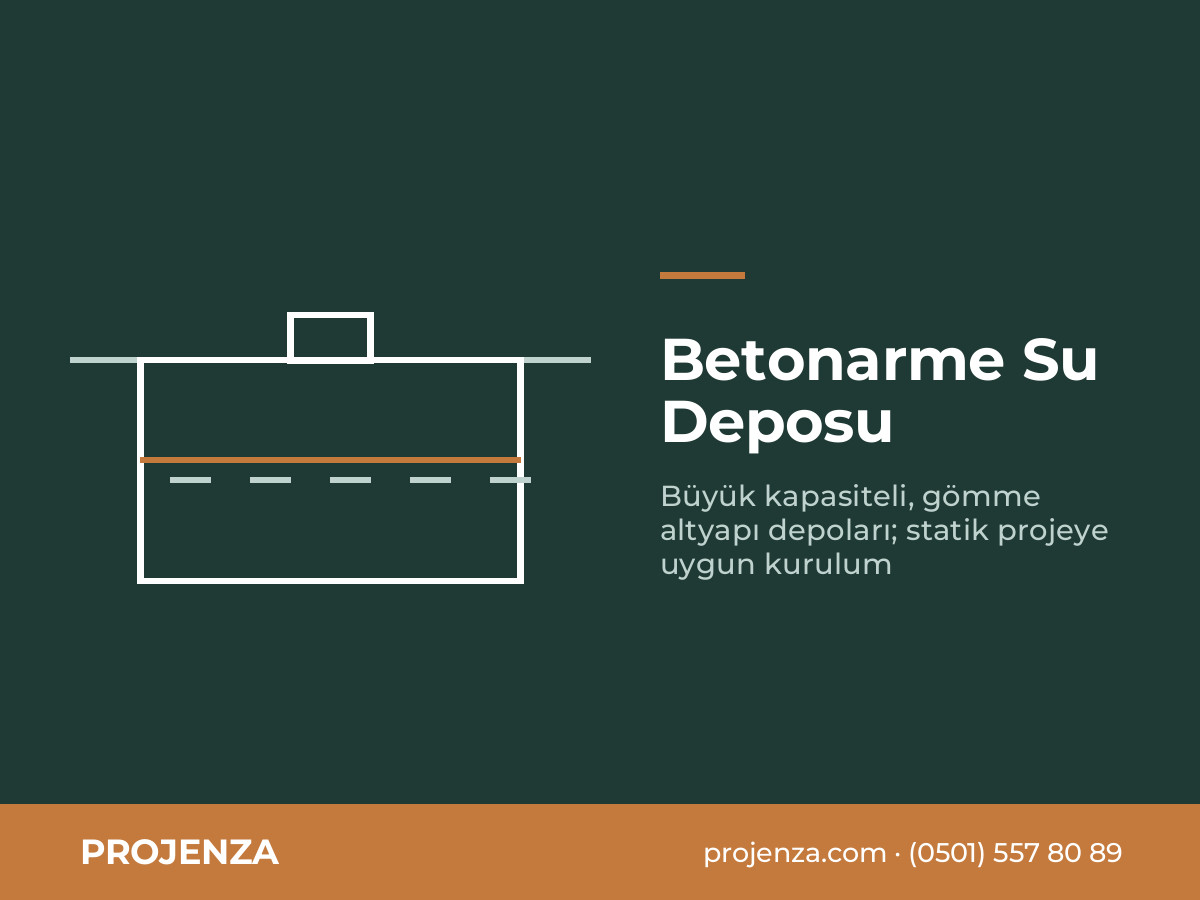 Betonarme gömme su deposu