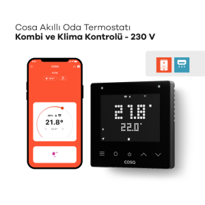 Cosa Akıllı Oda Termostatı — Kombi ve Klima Kontrolü 230V