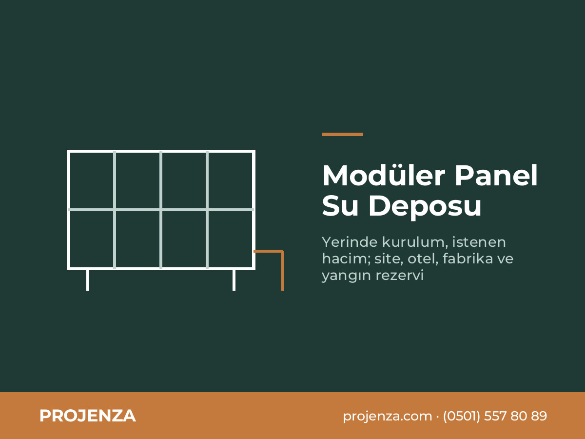 Modüler panel su deposu