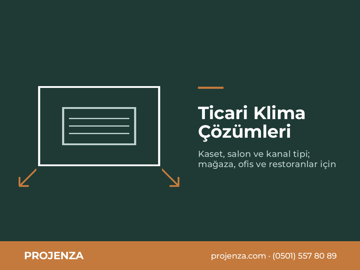 Ticari klima — tavan kaset ünitesi