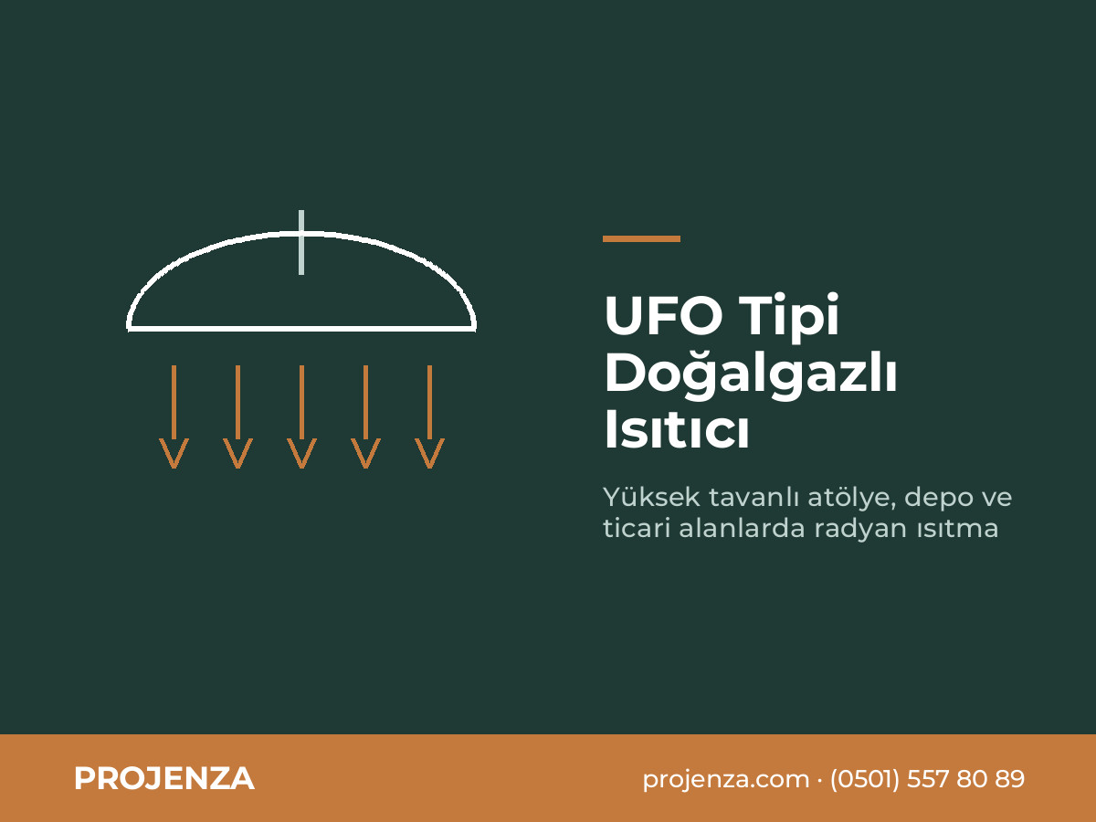 UFO tipi doğalgazlı radyan ısıtıcı
